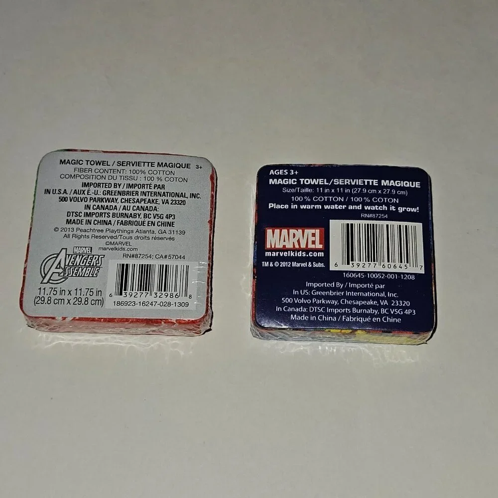 NEW 2 Marvel Spider-Man Magic Towel Lot 100% Cotton 11